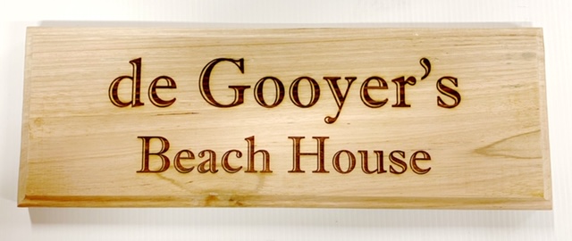 Victorian Ash Wood House Sign Laser Engraved 300 x 140 mm